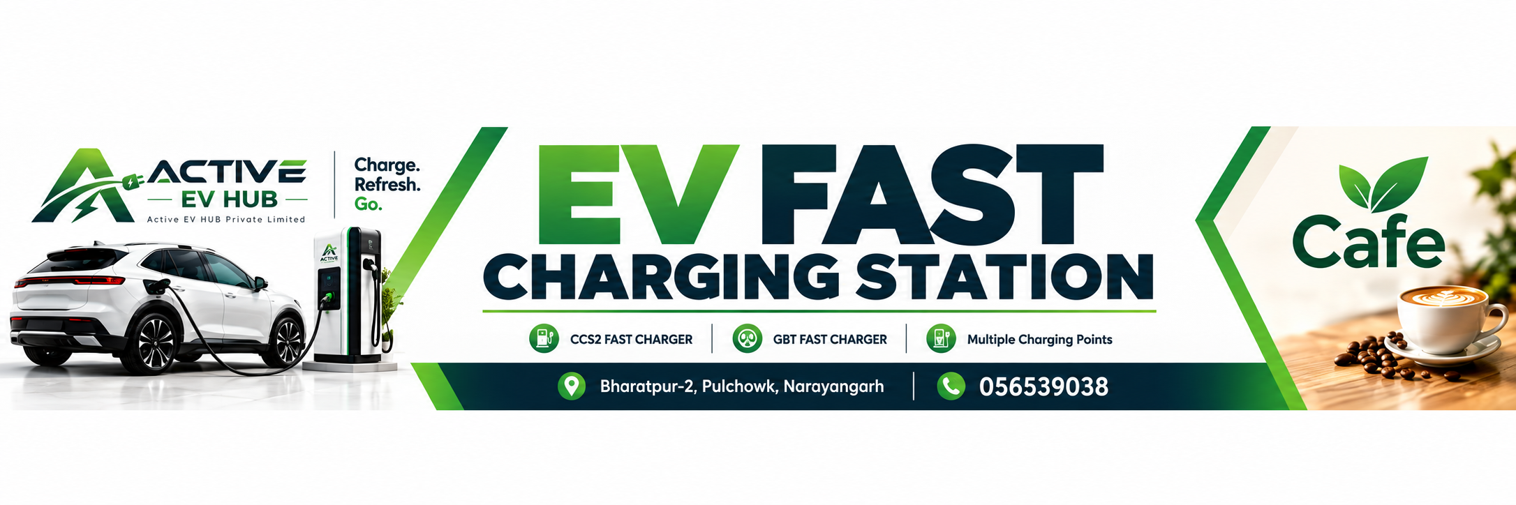 Active EV Hub fast charging station artwork